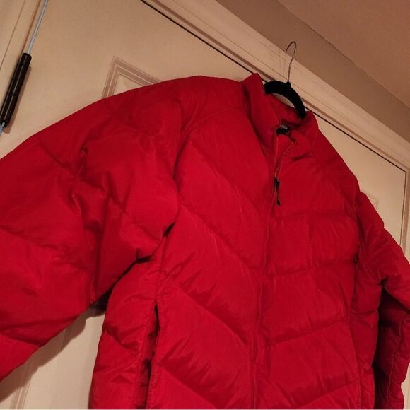 Woolrich red Poppy women's duck down puffer jacket L - Picture 3 of 7